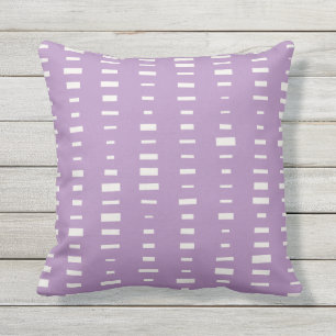 Purple Outdoor Pillows - Block Stripe