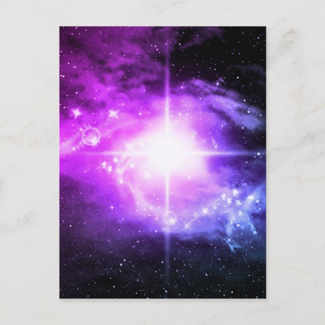 Purple Outer Space Postcard (Front)