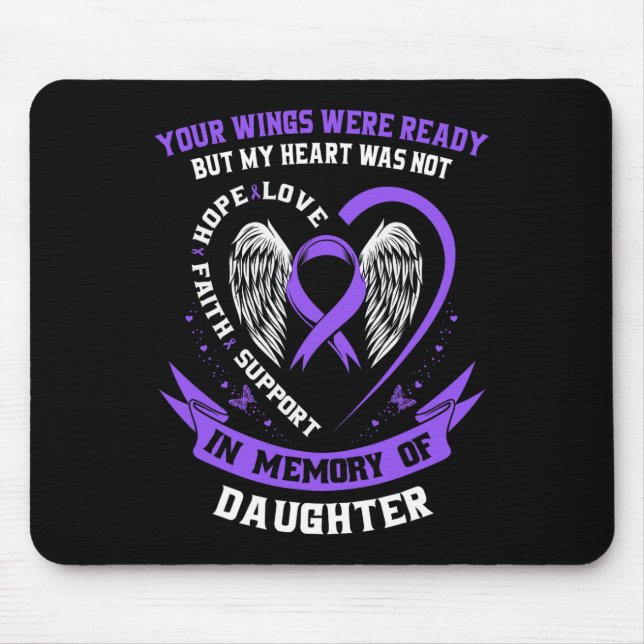 Purple Overdose Awareness Day Items In Memory Of D Mouse Pad (Front)
