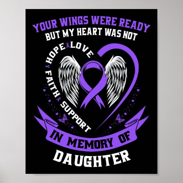 Purple Overdose Awareness Day Items In Memory Of D Poster (Front)