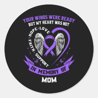 Purple Overdose Awareness Day Items In Memory Of M Classic Round Sticker