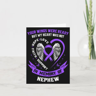 Purple overdose awareness day items in memory of n card