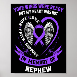 Purple overdose awareness day items in memory of n poster