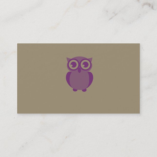 Purple Owl Business Cards (Back)