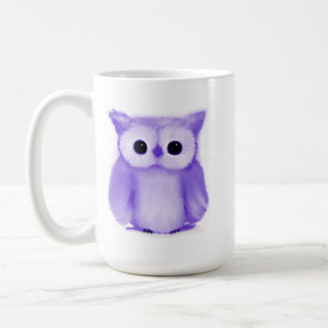 Purple Owl Coffee Mug (Left)