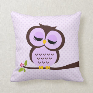 Purple Owl Cushion