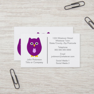 Purple Owl Design Business Card