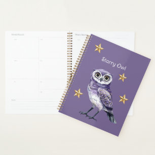 Purple Owl Gold Stars Planner