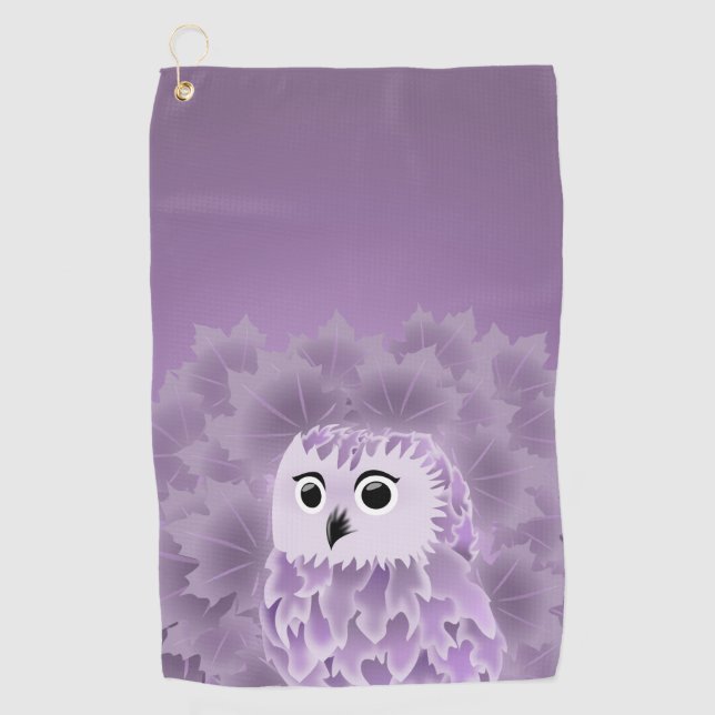 Purple Owl Golf Towel (Front)