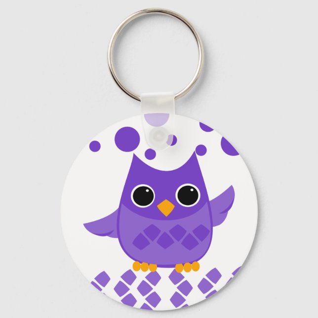 Purple Owl Key Ring (Front)