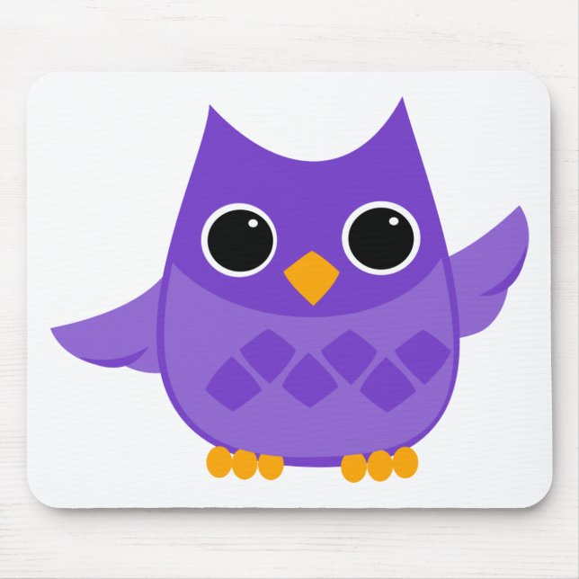 Purple Owl Mouse Pad (Front)