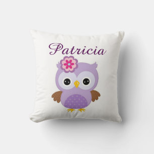 Purple Owl Pillow