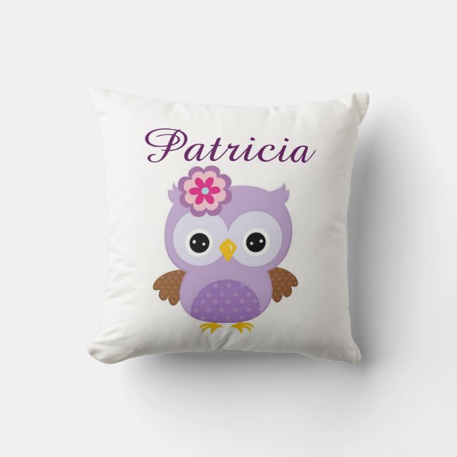 Purple Owl Pillow (Front)