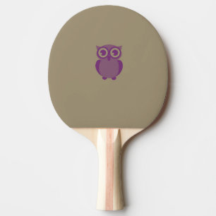 Purple Owl Ping Pong Paddle