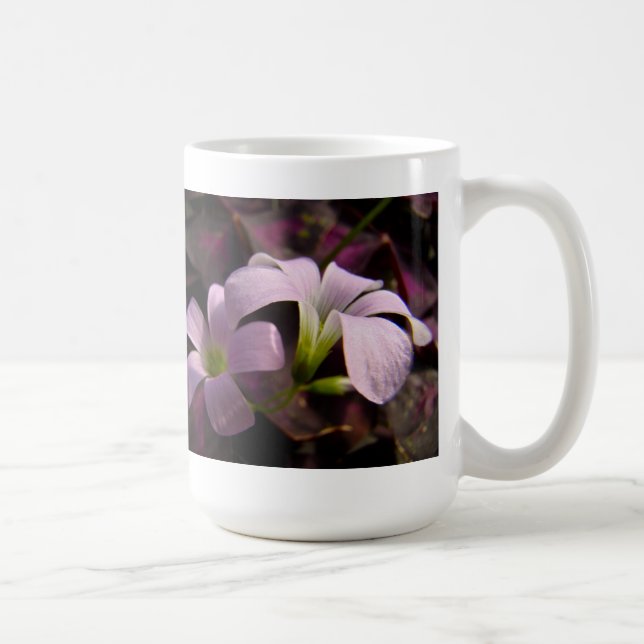 Purple Oxalis Blossoms Coffee Mug (Right)