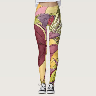 Purple Oxalis Leggings
