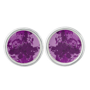 Purple Paint Splatter Groomsman Gift Cufflinks