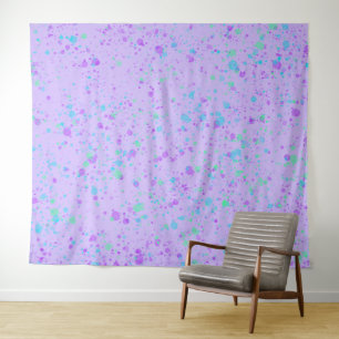 Purple Paint Splatter Tapestry