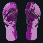 Purple Paint Splatter - Wedding Party Supply - Thongs<br><div class="desc">The purple paint splatter wedding party supply flip flops are part of the - Purple Splatter Wedding Decor - collection. The all-season purple wedding party supply is great for offering alternative footwear to guests at a beach wedding. Customise the purple hue by editing the fill colour. For customisation assistance or...</div>