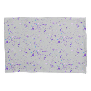 Purple Paint Splatters Pillowcase