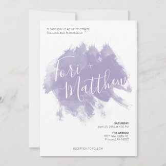 Purple Paint Swatch Wedding Invitation