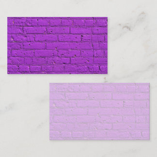 Purple Painted Brick Wall Business Card