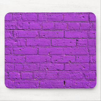 Purple Painted Brick Wall Mouse Pad