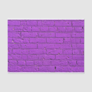 Purple Painted Brick Wall Tissue Paper