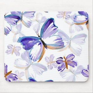 Purple Painted Butterflies Mousepad