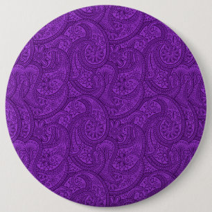 Purple Paisley 6 Cm Round Badge