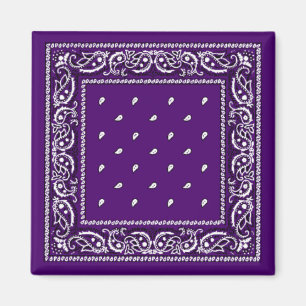 Purple Paisley Bandanna Magnet