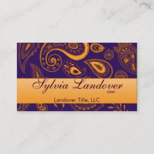 Purple Paisley Business Card