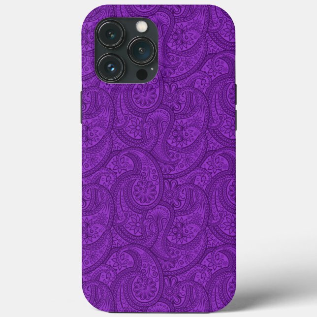 Purple Paisley Case-Mate iPhone Case (Back)