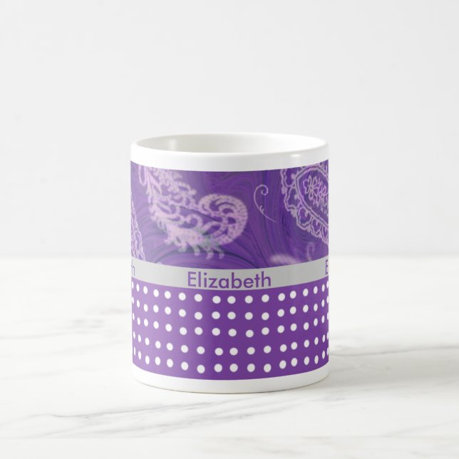 Purple Paisley Coffee Mug (Center)