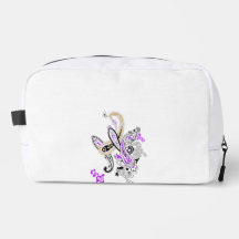 Purple Paisley Dopp Kit Toiletry Bag