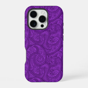 Purple Paisley iPhone 16 Pro Case