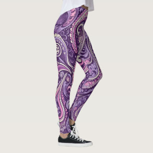 Purple Paisley Leggings