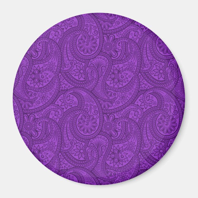 Purple Paisley Magnet (Front)