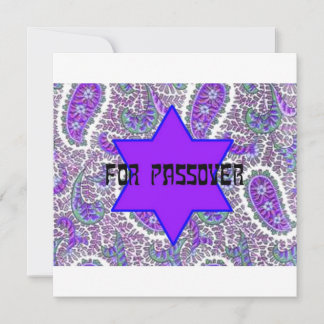 Purple Paisley Passover Greeting Card