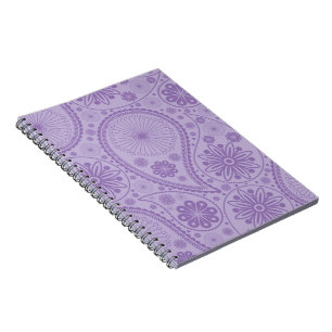 Purple paisley pattern notebook