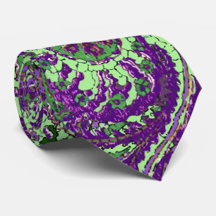 Purple Paisley Peacock Colours Wedding Tie