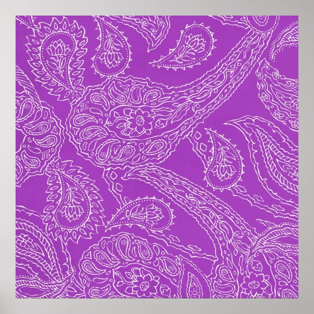 Purple Paisley Print Summer Fun Girly Pattern (Front)