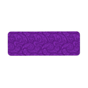 Purple Paisley Return Address Label