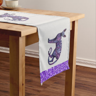 Purple Paisley Sphynx Paisley Long Table Runner