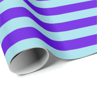 Purple & pale blue striped wrapping paper