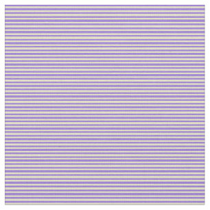 Purple & Pale Goldenrod Coloured Stripes Fabric