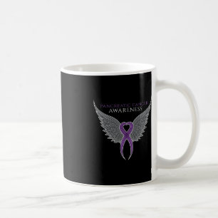 Purple Pancreatic Cancer Awareness Ribbon with Ang Coffee Mug