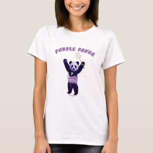 Purple Panda Badminton T-Shirt