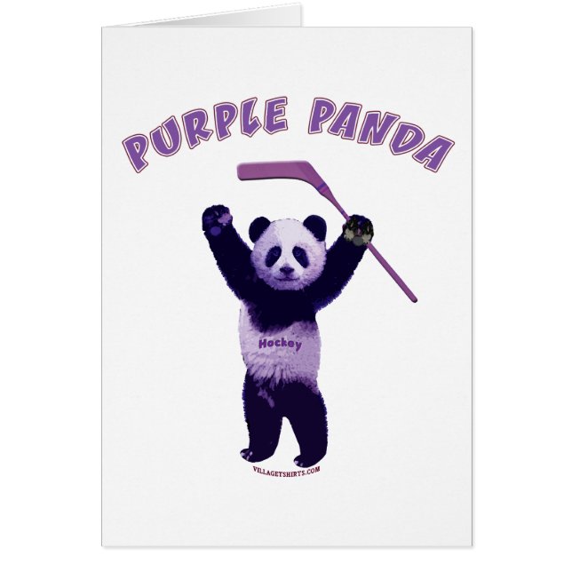 Purple Panda Hockey Bear (Front)