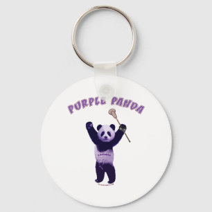 Purple Panda Lacrosse Key Ring